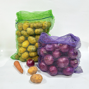 PE Raschel Mesh Bag With Drawstring 25kg 50kg Fruit Vegetable <strong>Onion</strong> Potato Mesh Net Bags - Product Image 6