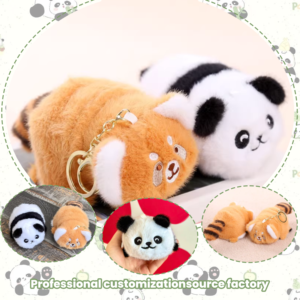 Peluches de Panda <span class=keywords><strong>Mini</strong></span> al por Mayor, Juguetes de Peluche con Relleno de Algodón PP y Forro de Malla de Tela de Algodón para Mayores de 14 Años - Product Image 3