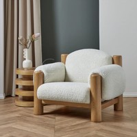 Fauteuil paresseux en polaire mouton style Wabi-Sabi pour salon et balcon, chaise de loisirs design nordique pour salles d'exposition