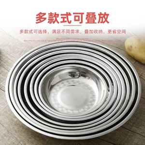 Stainless Steel Multi Purpose Bowl Set Deep Round Kitchen Home Use Durable - Product Image 5