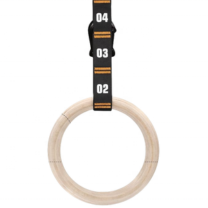 ห่วงยิมนาสติกไม้ CZFIT Leajoy DH-GR04 ขนาด 32 มม. พร้อมสายรัดปรับระดับได้แบบ Heavy Duty สำหรับการฝึกครอสเทรนนิ่ง การออกกำลังกาย และการฝึกความแข็งแรง - Product Image 4