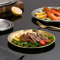 Assiettes rondes de camping, 8 pièces, résistantes à la rouille, empilables, pour servir des aliments, des salades, des fruits, des desserts, des collations, pour la maison et l'extérieur