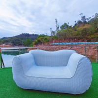 Canapé gonflable personnalisé avec housse en tissu olefine amovible, salon gonflable portable pour intérieur, extérieur, camping, patio, OEM ODM