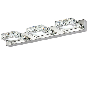 Bathroom Vanity <strong>Light</strong> 9W Warm White Cool White LED <strong>Wall</strong> <strong>Light</strong> <strong>Chrome</strong> Stainless Steel Crystal <strong>Light</strong> Fixture - Product Image 1