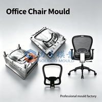 Moule d'injection plastique pour dossier de chaise de bureau, moule ergonomique OEM pour dossier de chaise, moule de meuble pour coque de dossier de chaise