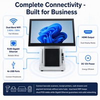 Terminal de caisse tactile Windows 15,6 pouces personnalisable avec processeur Intel i3/i5 et stockage SSD – Système de point de vente direct usine