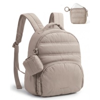 Sac à dos matelassé unisexe léger 20-35L en polyester imperméable avec fermeture éclair, idéal pour les activités sportives de plein air et le quotidien