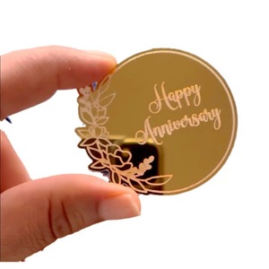 ท็อปเปอร์อะคริลิคตกแต่งเค้กน้ำผึ้งและรสหวาน ลายพวงดอกไม้ สุขสันต์วันเกิด ของตกแต่งเค้กสำหรับงานวันเกิด - Product Image 5