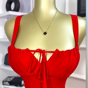 Robe longue sans manches à lacets en dentelle florale douce et fraîche pour femmes européennes et américaines, nouvelle collection été, taille haute, amincissante - Product Image 3