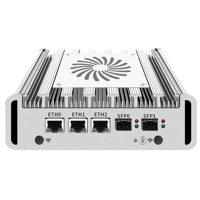 BKHD N100 N305 Mini PC 4 x 2.5GbE LAN 2 x 10GbE SFP+ Mini Computer 4K Triple Display S3 OPNsense Micro PC Firewall Appliance
