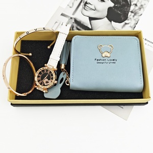 Reloj para Mujer, Caja de Diamantes de Lujo, Esfera con Números Romanos, Juego de Reloj de Joyería, 2 Pulseras, Mini Cartera, Caja - Product Image 2