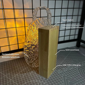 ไฟ LED ลายคลื่นน้ำหมุนได้ ชาร์จผ่าน USB โคมไฟฉายภาพสำหรับห้องนอน ตกแต่งโต๊ะข้างเตียง ของขวัญตกแต่งห้อง โคมไฟกลางคืน - Product Image 6