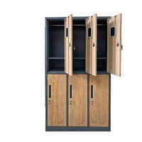 Casier en acier moderne de style minimaliste à 6 portes, durable, résistant à la corrosion, structure démontable, épaisseur 0,6-0,8 mm, grande capacité