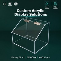 Boîte de présentation multicouche en acrylique transparent de style moderne, rectangulaire et personnalisée, pour le stockage de collations et de bonbons en supermarché