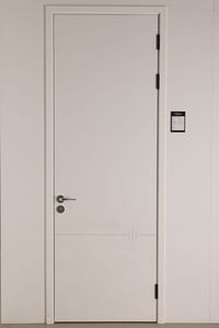 Puerta Interior Blanca Minimalista con Diseño Curvo, Puerta de MDF para Dormitorio, Aislamiento Acústico, Superficie Acabada - Product Image 6