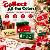 Jouet Squishy Bâton de Noël le plus vendu – Matériau PVC/TPR Anti-stress à Rebond Lent, Style Blocs de Construction pour Tapoter