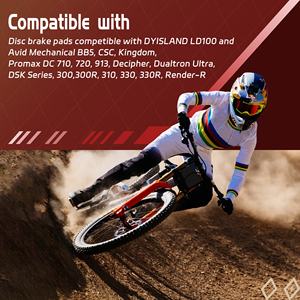 Plaquettes de <span class=keywords><strong>frein</strong></span> à disque DYISLAND MT1S pour vélo |   Compatible avec les freins à disque mécaniques <span class=keywords><strong>Avid</strong></span> <span class=keywords><strong>BB5</strong></span> - Product Image 2