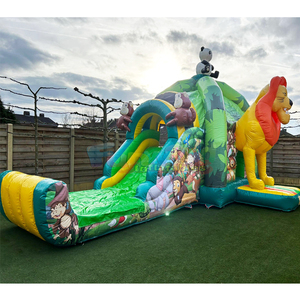 <span class=keywords><strong>Castillo</strong></span> Inflable Comercial para Fiestas al Aire Libre, Combo <span class=keywords><strong>de</strong></span> Brincolín Inflable con Diseño del Rey León para Niños - Product Image 2