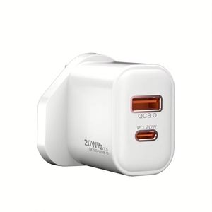 อะแดปเตอร์ชาร์จไฟแบบติดผนัง 20W PD Type C พร้อมพอร์ต USB A+C สำหรับโทรศัพท์รุ่น 17 16 15 14 13 12 11 - Product Image 3