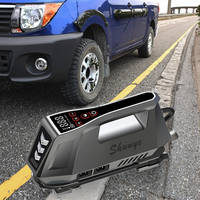 Compresseur d'air portable ABS 150 PSI pour pneus, 25 L/min, avec lumière d'urgence, pompe à air 12V DC/AC pour pneus de voiture, pression numérique