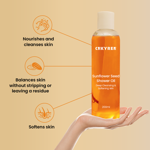 Natürliches Sonnenblumen kernöl Body Wash Gel Pflanzen essenz Großhandel Aufhellende pflegende Dusch formel für strahlende Haut - Product Image 3