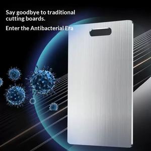 Tabla de Cortar de Acero Inoxidable Antibacteriana Antideslizante Portátil de Doble Cara Engrosada para Cocina al por Mayor - Product Image 3