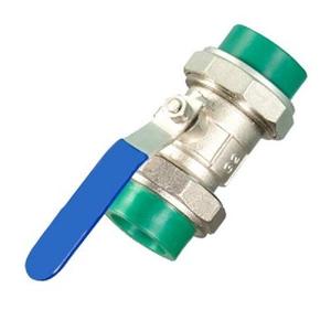 Cock Long-lasting High Quality DN20-63 Customized PPR Double Union Brass Ball Stop Cock Infusion Valve