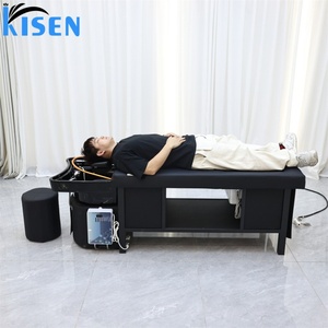เตียงสปาผมแบบญี่ปุ่น Kisen พร้อมอ่างแช่เท้าสำหรับทำเล็บแบบเกาหลี เตียงนวดสปาแบบปรับแต่งได้สำหรับร้านเสริมสวย พร้อมเครื่องอบไอน้ำแบบโดม - Product Image 3