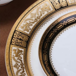 Luxury Ceramic Dining Room Sets <b>Dinnerware</b> Sets Gilding Relief Palace Porcelain Western Europe Party Hot Selling 52 Pieces - Product Image 6