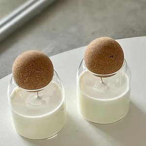 AIKUN Vente en gros de bougies aromatiques de luxe personnalisées, bougies en cire de soja, verre transparent, bougie parfumée avec couvercle en bois - Product Image 3