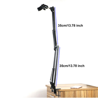 Support professionnel de bras de Selfie de téléphone en métal flexible réglable sur le support de diffusion en direct de Table pour le téléphone portable