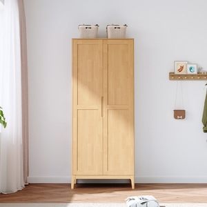 Armario Nórdico de Madera Maciza, Estilo Japonés, Puerta Corredera, Mueble de Almacenamiento para Dormitorio, Fácil de Montar, Puerta Doble - Product Image 3