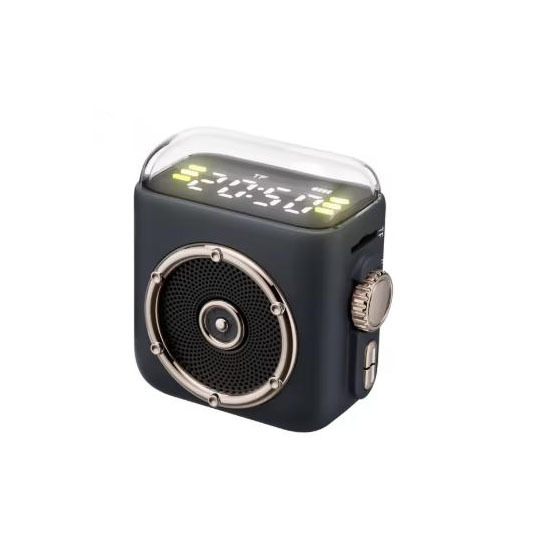 Back Clip Magnetic Stylish BT Speaker Multifunctional With Night Light Time Show Music Speaker for Gift