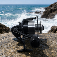 Moulinet de pêche spinning et baitcasting taille 2000, bobine en aluminium durable de haute qualité, 1 roulement à billes, pour eau douce, vente en gros économique