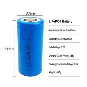 32700 3.2V LFP avec vis et écrou batterie de puissance cellule grade A LiFePO4 6000mAh batterie rechargeable pour équipements de powertrialysis - Product Image 6