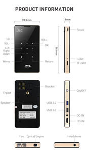 แอนดรอยด์9.0แอลอีดีโปรเจคเตอร์ขนาดเล็ก amlogic <span class=keywords><strong>K95</strong></span> 2GB DDR4 32GB 50ANSI WiFi BT สมาร์ทวิดีโอ4K MAX สำหรับโฮมเธียเตอร์ - Product Image 4