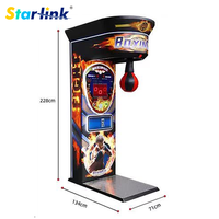Machine de jeu d'arcade de boxe commerciale, machine de boxe à monnayeur pour test de force de frappe, pour centre de jeux et centre commercial