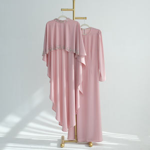 Abaya <span class=keywords><strong>pour</strong></span> femmes Dubaï en viscose ornée de luxe, cape de <span class=keywords><strong>mariage</strong></span>, cape arabe, ensemble de robe musulmane <span class=keywords><strong>pour</strong></span> femmes, Ramadan EID 2026 - Product Image 3