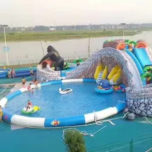 Air swimming pool inflatable toys water slide inflatable waterslide