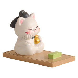 ที่วางโทรศัพท์รูปแมวกวัก ของตกแต่งโต๊ะเรซิ่น ของขวัญน่ารัก - Product Image 5