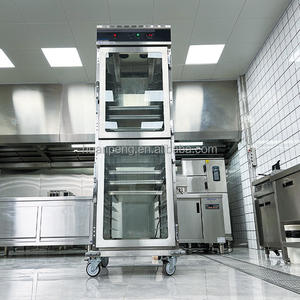 Besi tahan karat komersial katering, Kabinet penghangat makanan dengan troli berdiri keranjang penghangat makanan listrik - Product Image 1