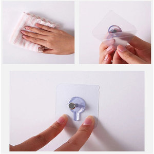Ganci e binari autoadesivi in PVC ecologico da parete per appendiabiti da bagno e appendere quadri - Product Image 6