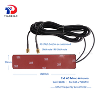 Antena Externa Adhesiva Inalámbrica de Alta Ganancia 10dBi 2x2 MIMO LTE 4G para Comunicación, Venta al Por Mayor de Fábrica