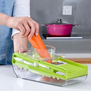 高品质直接新款E Pom可拆卸绿色手持番茄带食品架手动迷你食物切碎机