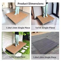 Plancher modulaire préfabriqué en composite bois-plastique traité pour plateforme de camping extérieure et support de tente
