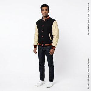 Custom Made High Quality Winter Breathable Varsity Letterman <b>Baseball</b> <b>Jacket</b> <b>for</b> <b>Men</b> 100% LeatherWool Fabric Front Logo - Product Image 1