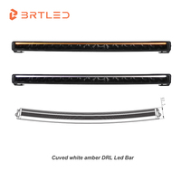 BRTLED Nouvelle barre lumineuse LED super brillante 270W blanc ambre, simple rangée, homologuée E, 12V-24V, IP68/IP69K, pour 4x4 et camions