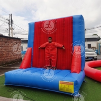 Cible de tir gonflable personnalisée avec velcro, fabriquée en Chine, avec combinaisons en velcro, mur de velcro pour la cour, jeu de mur gonflable en velcro
