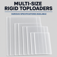 Lot de 3 porte-cartes de visite 4x3 pour petites entreprises, protège-revues et bandes dessinées en PVC, personnalisable