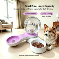 Distributeur automatique d'eau et de nourriture pour animaux de compagnie 2-en-1 – Gamelle pour chien et chat – Station d'alimentation pour animaux – Grande capacité – Vente en gros